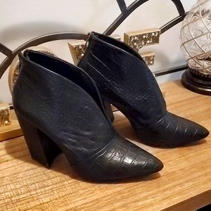 Vince Camuto Dark Textured Ankle Booties